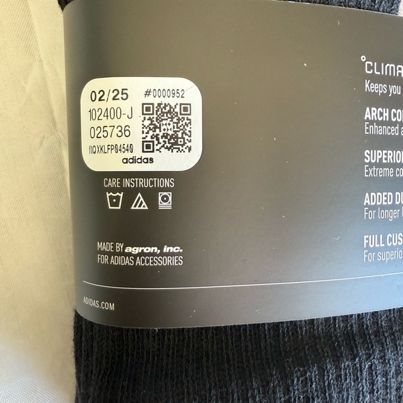 Adidas mens Athletic Cushioned Crew Socks With (6-pair)- Black and White - Picture 5 of 11